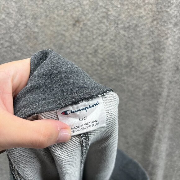 Champion Shorts Mens Large Gray Athletic Lounge Shorts Embroidered Logo Vintage - Picture 7 of 11